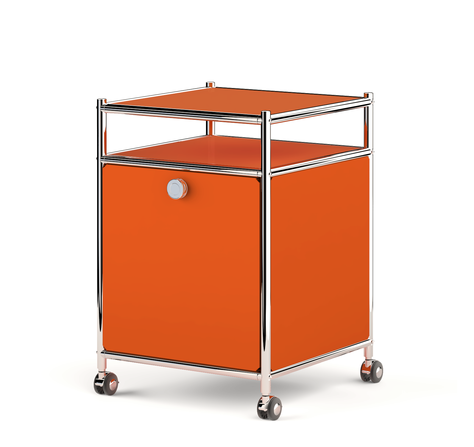 SIMPLINK 23-Inch Metal Storage Cart with Flap Door