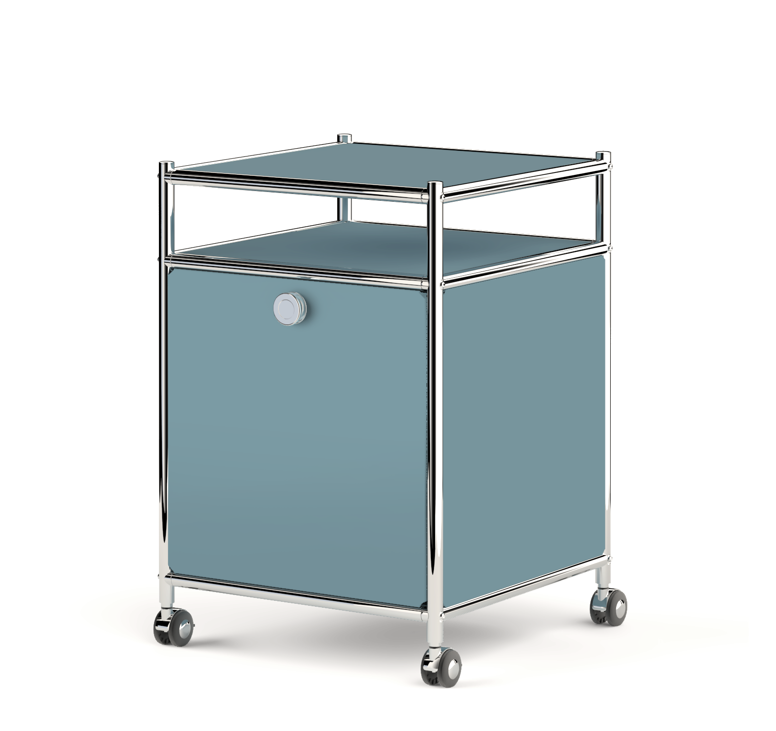 SIMPLINK 23-Inch Metal Storage Cart with Flap Door