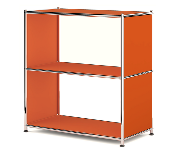 SIMPLINK セミグロスオレンジオープンシェルフ - 大胆で遊び心のある