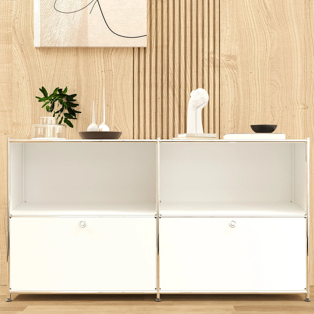 Simplink metal sideboard styled as modern storage cabinet with clean minimalist design
